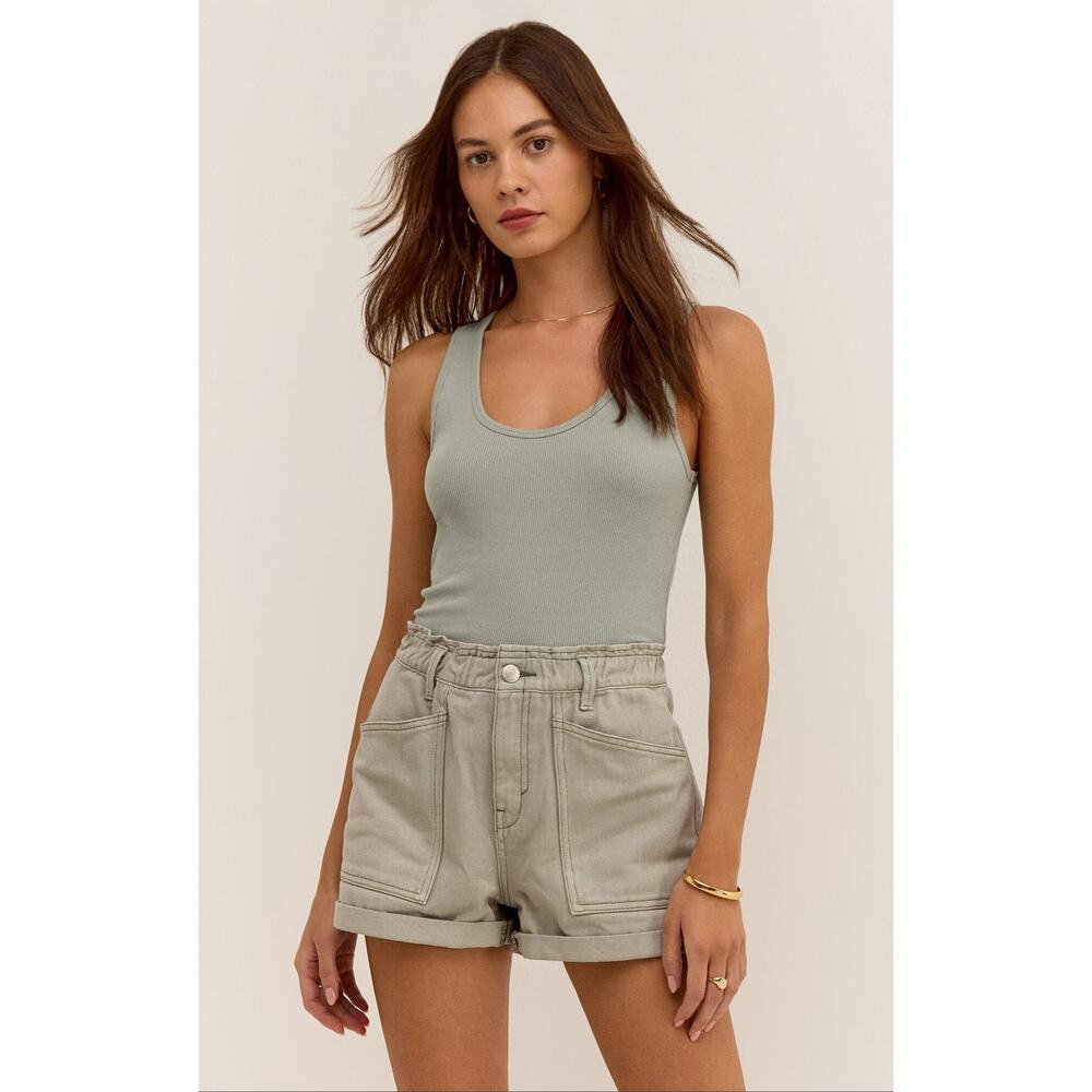 Z Supply Essy Rib Top - Pale Jade NWT SIZE M L